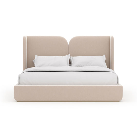 Caracole - Oblique King Bed in Soft Silver Paint Gloss - CLA-024-125