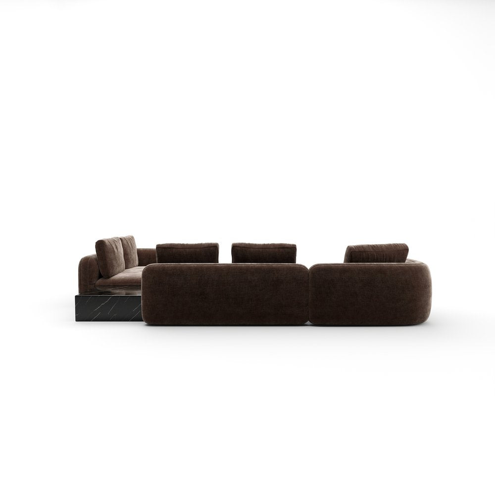 Caracole - Overlap Large Left Chaise Sectional Dark Taupe - UPH-425V-SEC29-A view 4