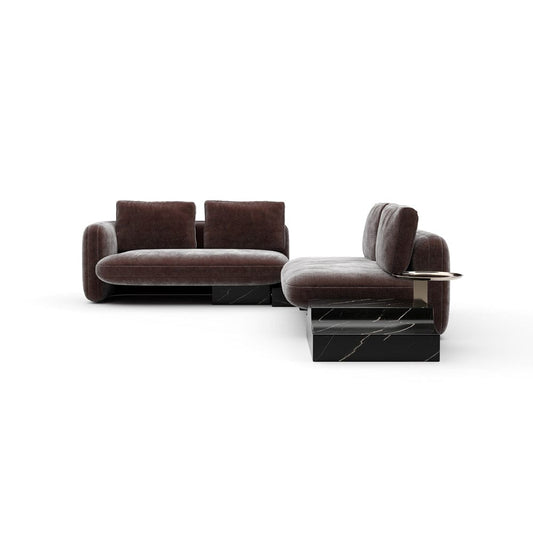 Caracole - Overlap Wedge Sectional Dk Taupe - UPH-425V-SEC24-A view 2