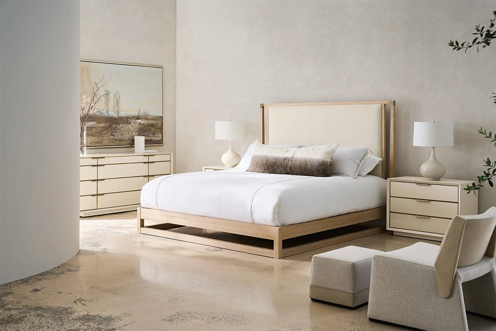 Caracole - Pinstripe Uph Light Bed - Queen Bed - CLA-424-102_CLOSEOUT