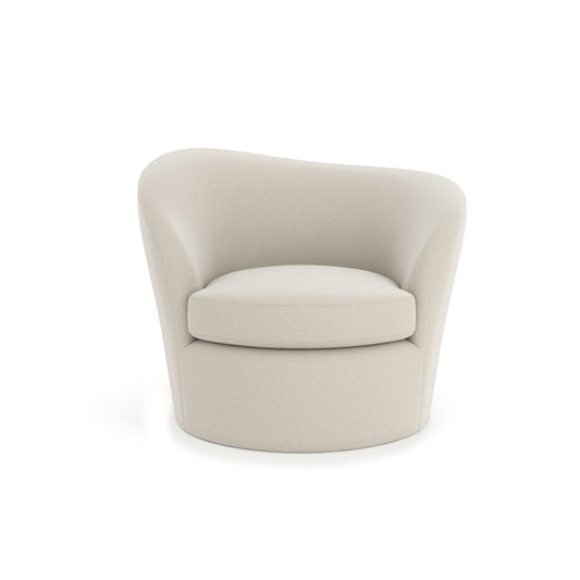 Caracole - Quasi Raf Swivel Chair in Ivory - UPH-024-032-A