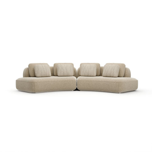 Caracole - Sasso 2Pc Curved Sofa - Oatmeal - UPH-426-SEC1-B view 2