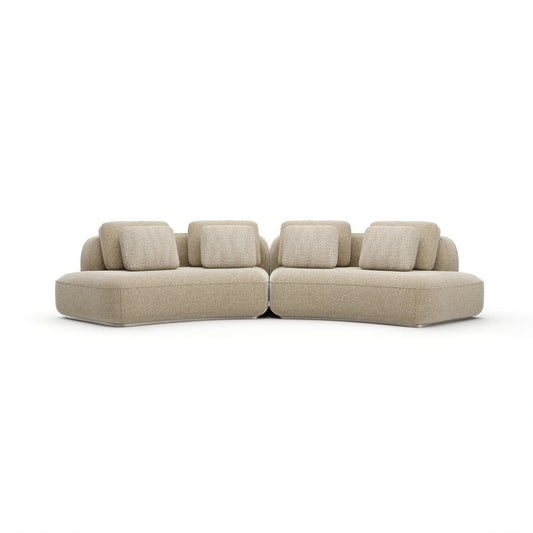 Caracole - Sasso 2Pc Curved Sofa - Oatmeal - UPH-426-SEC1-B view 2