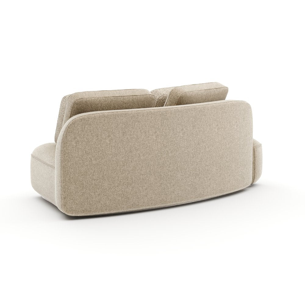 Caracole - Sasso LAF Curved Armless Loveseat - Oatmeal - UPH-426-LL3-B view 4
