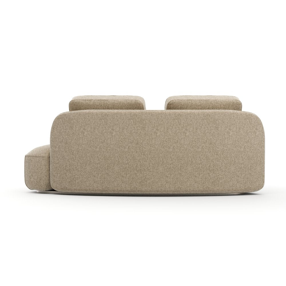 Caracole - Sasso RAF Curved Armless Loveseat - Oatmeal - UPH-426-RL3-B view 4
