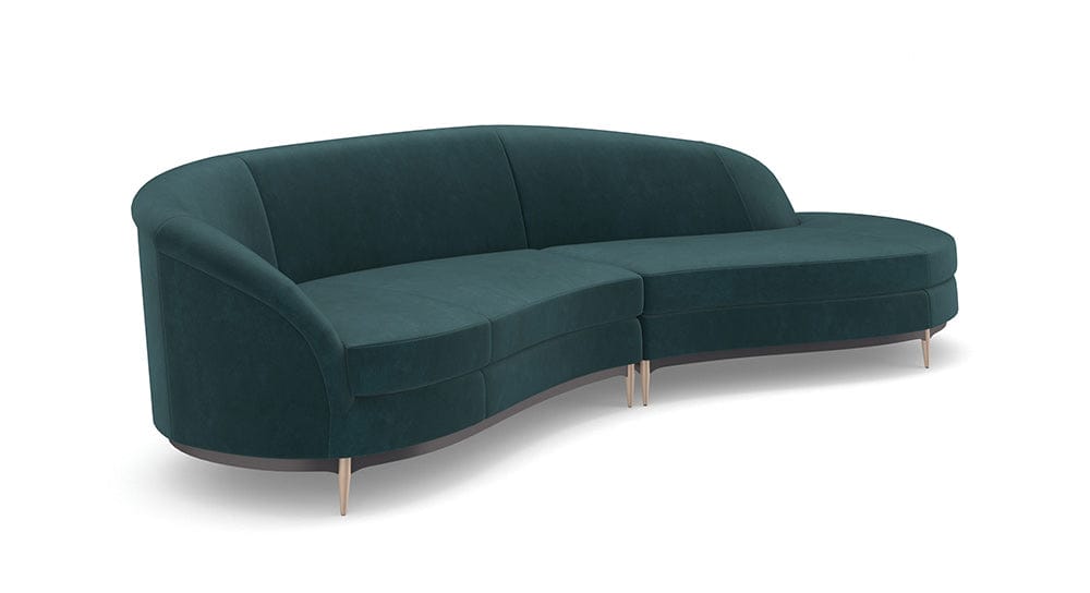 Caracole - Three'S Company 2Pc Sectional in Green - UPH-424-SEC1-C