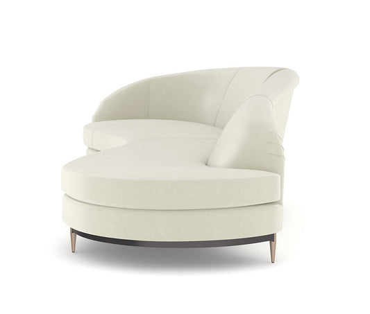 Caracole - Three'S Company 2Pc Sectional in Ivory - UPH-424-SEC1-D