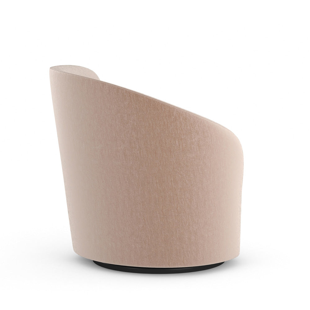 Caracole - Whorl Laf Swivel Chair in Almost Black - UPH-024-037-A_CLOSEOUT