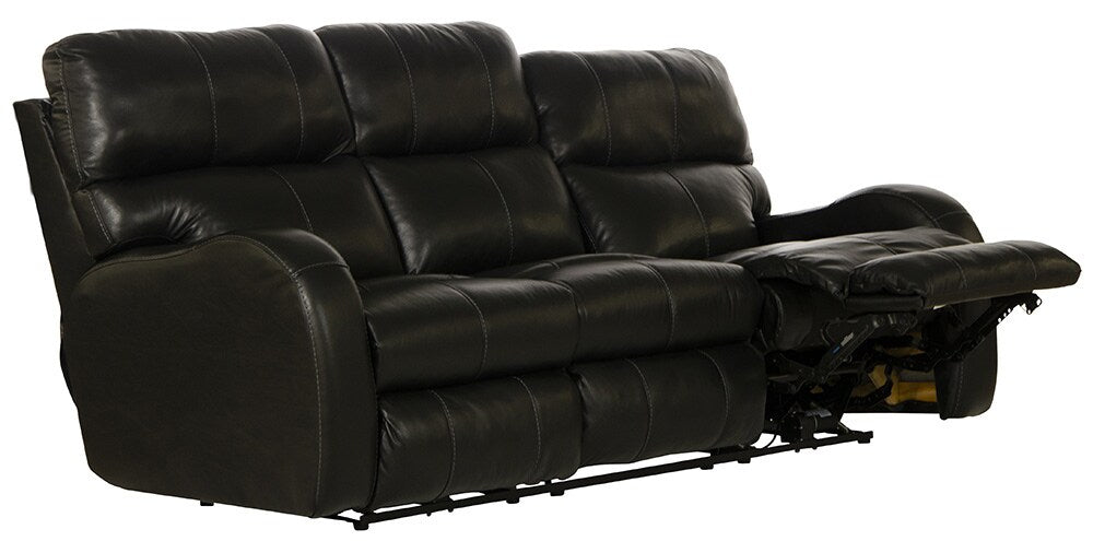 Catnapper - Angelo Power Headrest Power Lay Flat Reclining Sofa in Black - 64461/1273-88/3073-88 view 1