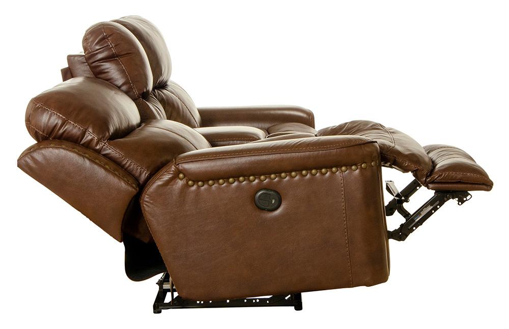 Catnapper - Ceretti Power Reclining Console Loveseat w/Storage & Cupholders in Brown - 64889126959306959 veiw 5