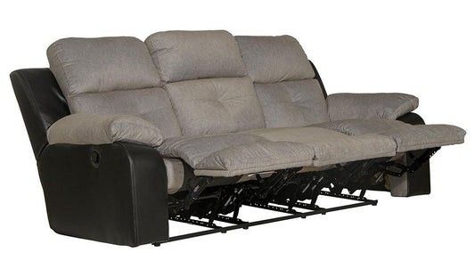 Catnapper - Felix Sofa w/3 Recliners & Drop Down Table in Black/Granite - 11445115208195338 veiw 2