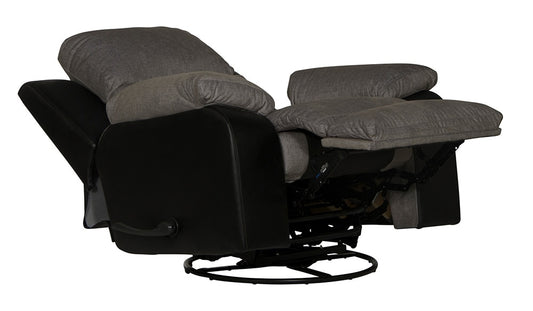 Catnapper - Felix Swivel Glider Recliner in Black/Granite - 11405115208195338 veiw 2