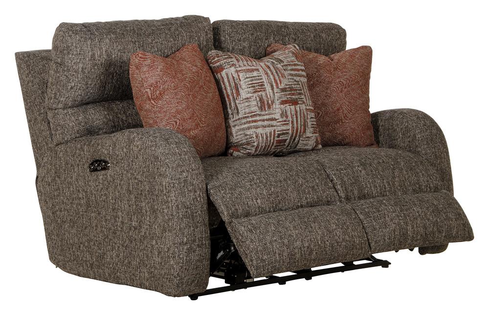 Catnapper - Liam Power Headrest Power Lay Flat Reclining Loveseat in Coal/Sunset - 63902216648216754 veiw 2
