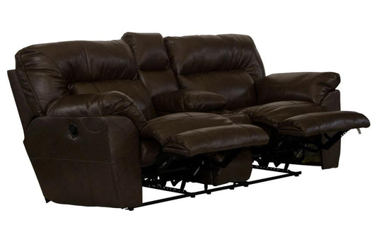 Catnapper - Nolan Power Extra Wide Reclining Console Loveseat w/ Storage & Cupholders in Godiva - 64049122329302329 veiw 2