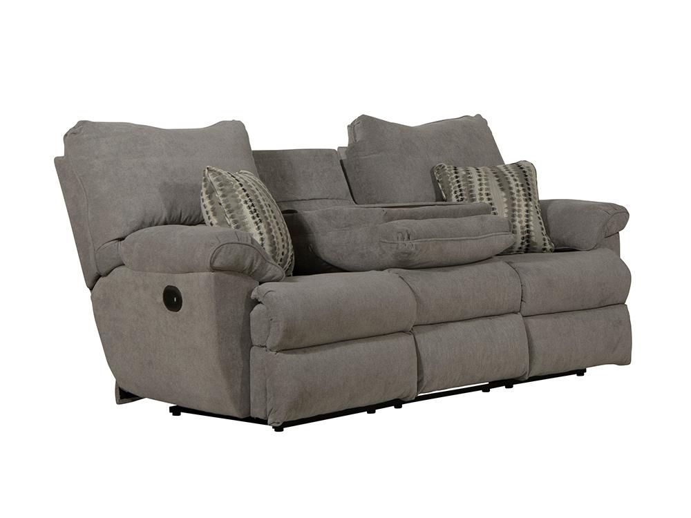 Catnapper - Sadler Power Lay Flat Reclining Sofa w/Drop Down Table in Mica/Charcoal - 62415187518215438 veiw 9