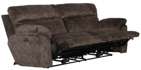 Catnapper - Sedona Power Headrest w/Lumbar Power Lay Flat Reclining Sofa in Mocha - 762221279329 veiw 2