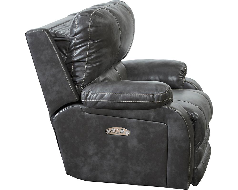 Catnapper - Thornton Power Headrest w/Lumbar Power Lay Flat Recliner in Steel - 7647627115278125278 veiw 2