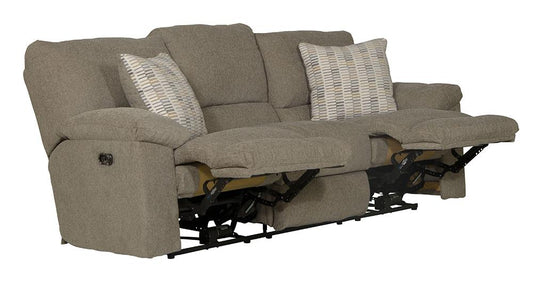 Catnapper - Tyler Power Reclining Sofa in Pewter/Barley - 61061171028264828 veiw 2