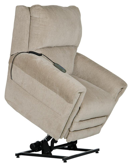 Catnapper - Warner Power Headrest w/Lumbar Power Lift Lay Flat Recliner w/Dual Motor & Extended Ottoman in Putty - 764862/1724-16 view 2