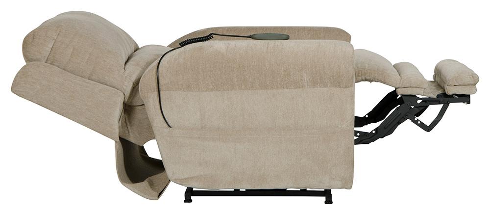 Catnapper - Warner Power Headrest w/Lumbar Power Lift Lay Flat Recliner w/Dual Motor & Extended Ottoman in Putty - 764862/1724-16 veiw 3