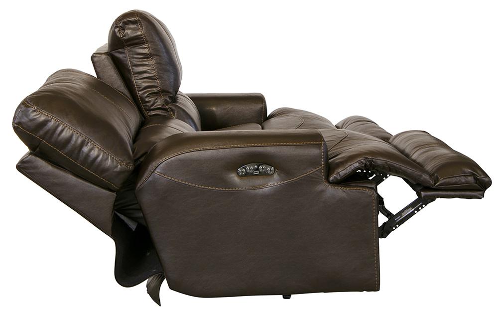Catnapper - Wembley Power Headrest w/Lumbar Power Lay Flat Reclining Sofa in Steel - 764581/1283-28/3083-28 veiw 3