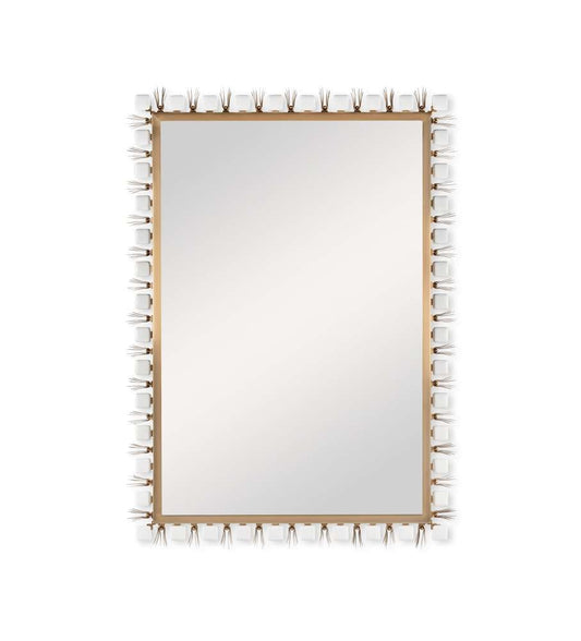 Century Furniture - Cadence Antique Brass, White Accent Mirror - CAA-234 veiw 2