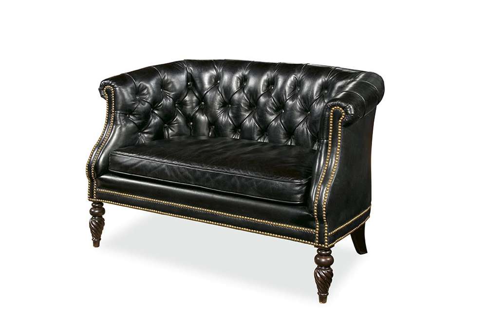 Century Furniture - Beverly Settee - PLR-3004-NOIR veiw 1