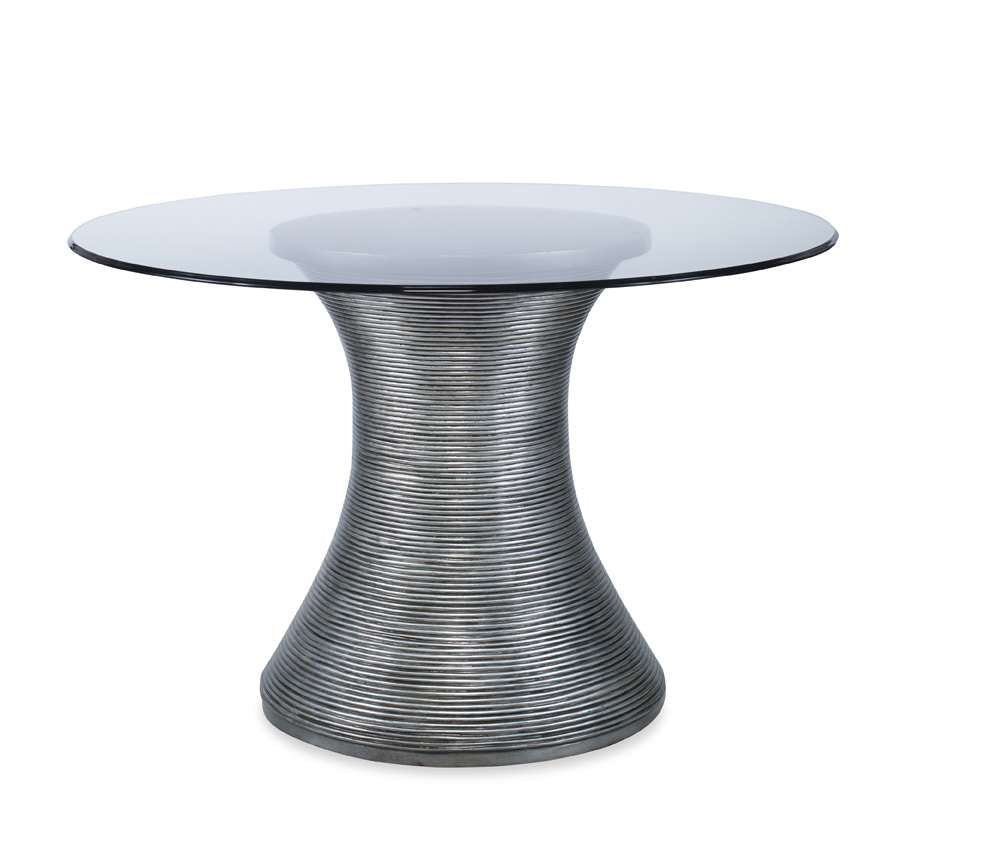 Century Furniture - Dining Table Base With Glass Top 48in - CRA-835B_78G-981T-48 veiw 1