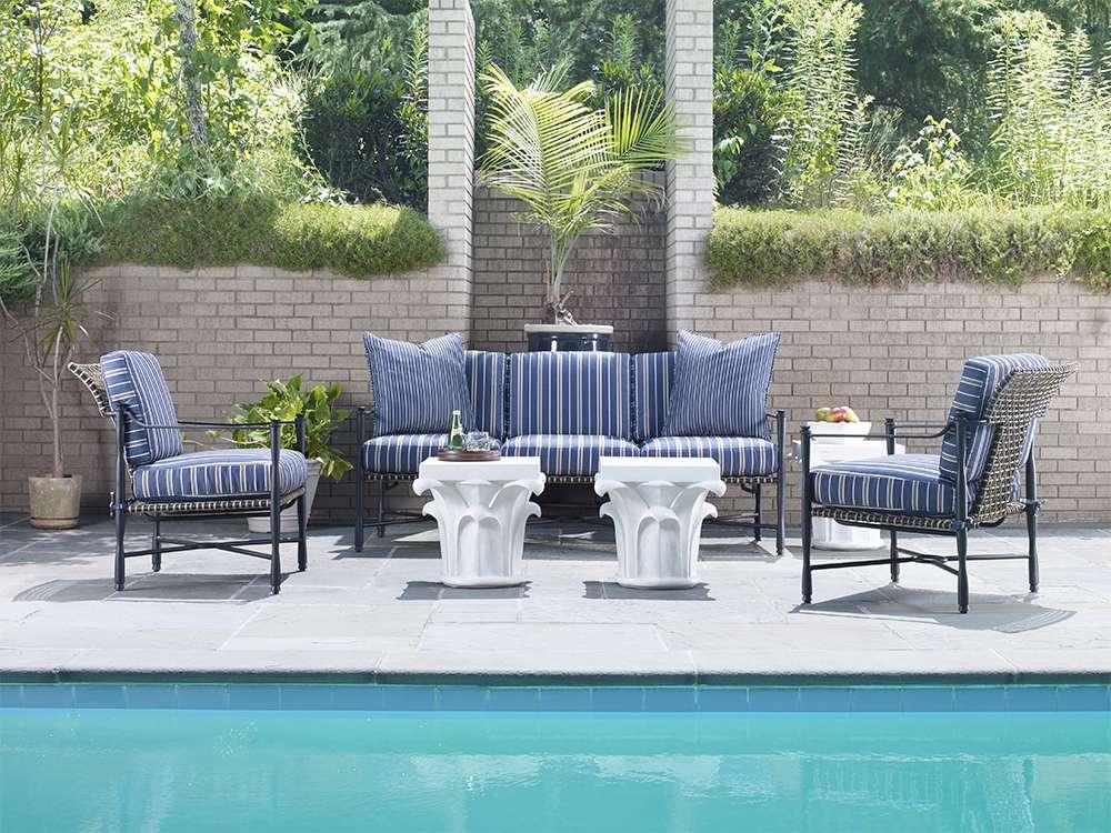 Century Furniture - Outdoor Corinthian Column Side Table - D89-5465-WH veiw 2