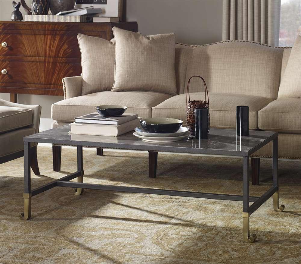 Century Furniture - Thomas OBrien - Calliope Cocktail Table - Stone Top - AEA-609 veiw 3