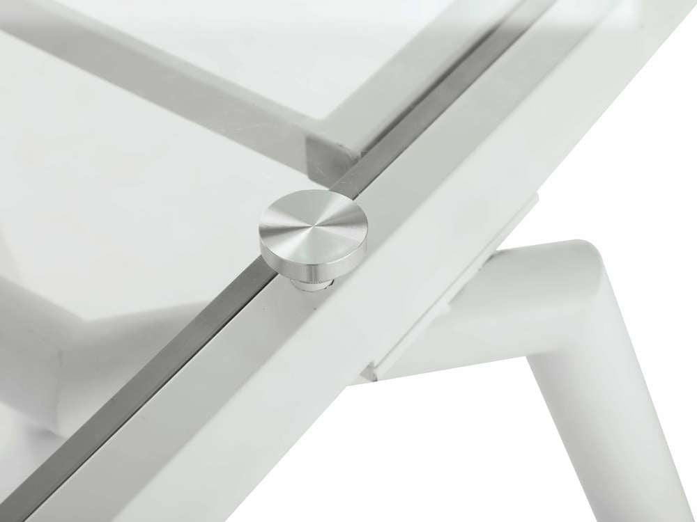 Chintaly - Alicia Contemporary Extendable Rectagular Clear Tempered Glass Dining Table - ALICIA-DT veiw 9
