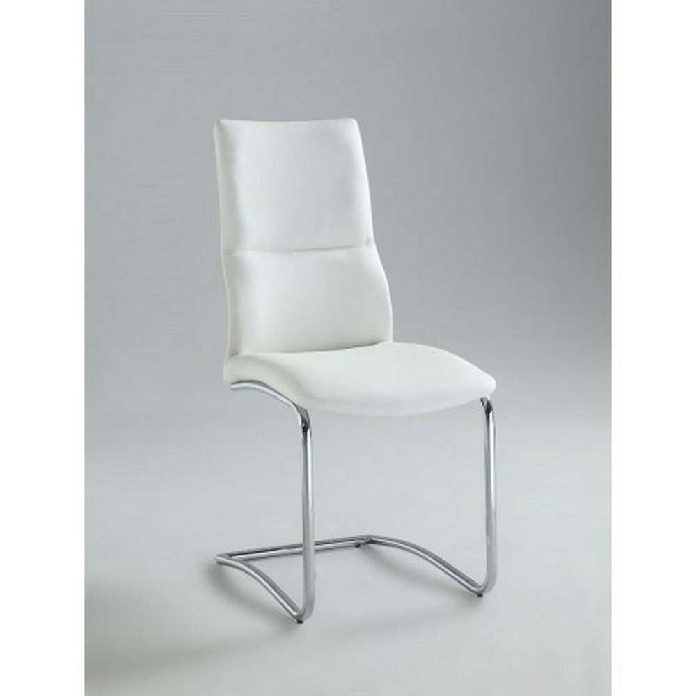 Chintaly - Cantilever Curved Back Side Chair (Set of 2) - PIPER-SC-WHT veiw 1
