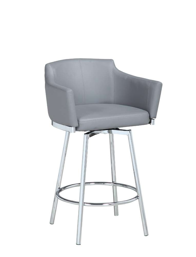 Chintaly - Club Counter Stool With Memory Swivel - DUSTY-CS-GRY veiw 1