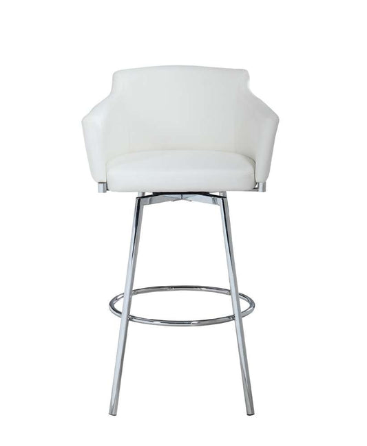 Chintaly - Club Counter Stool With Memory Swivel - DUSTY-CS-WHT veiw 2