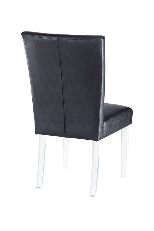 Chintaly - Contemporary Curved Flare-Back Parson Side Chair (Set of 2) - 4038-PRS-SC-BLK veiw 2