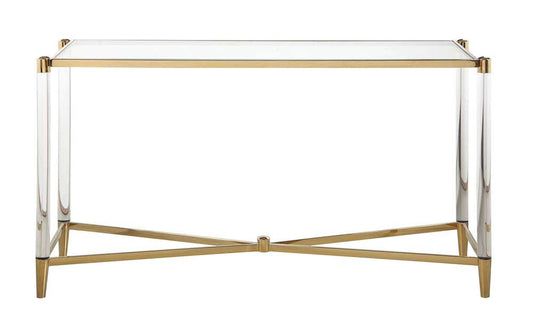 Chintaly - Denali Rectangular Glass Top Sofa Table - DENALI-ST veiw 2