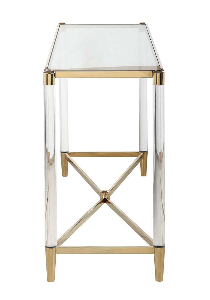 Chintaly - Denali Rectangular Glass Top Sofa Table - DENALI-ST veiw 3