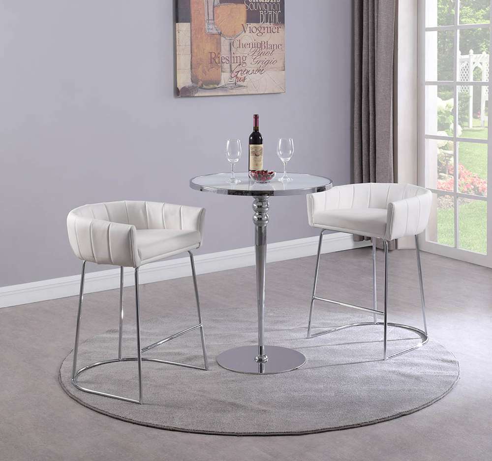 Chintaly - Denise Contemporary Pub Set with Counter Table & 2 Stools - DENISE-3PC veiw 2