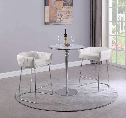 Chintaly - Denise Contemporary Pub Set with Counter Table & 2 Stools - DENISE-3PC veiw 2