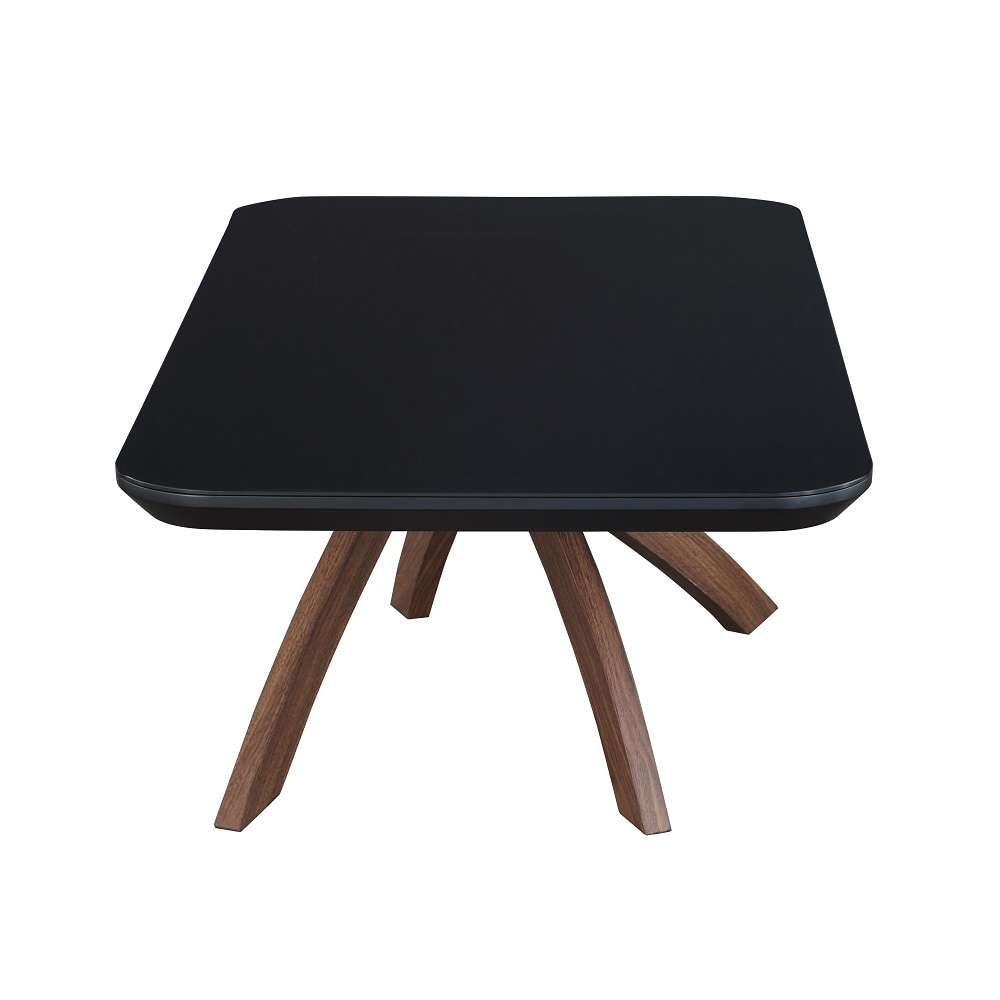 Chintaly - Emily - Black Glass Top Cocktail Table w/ Crisscross Base - EMILY-CT veiw 3