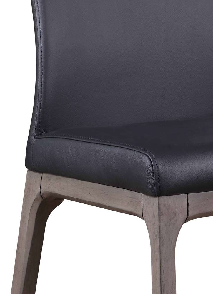 Chintaly - Esther Modern Dining Set w/ Extendable Glass Table & 2-Tone Chairs - ESTHER-ROSARIO-GRY-5PC-BLK veiw 7