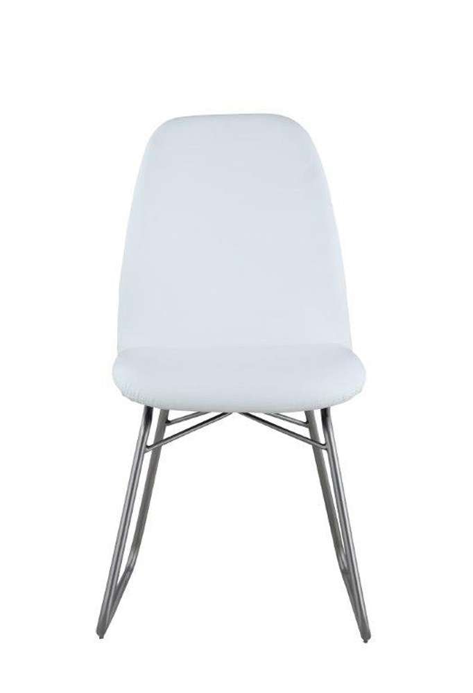 Chintaly - Gretchen - Contemporary Curved-Back Side Chair w/ Sled Base - (Set of 2) - GRETCHEN-SC-WHT veiw 8
