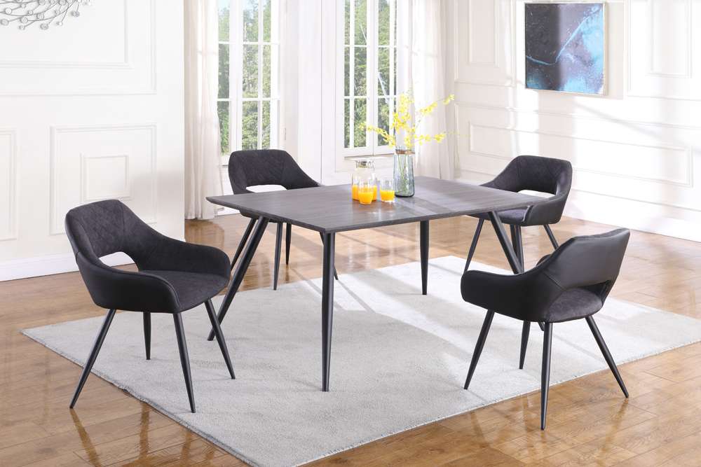 Chintaly - Henriet Contemporary Dining Table w/ Melamine Wooden Top - HENRIET-DT veiw 5
