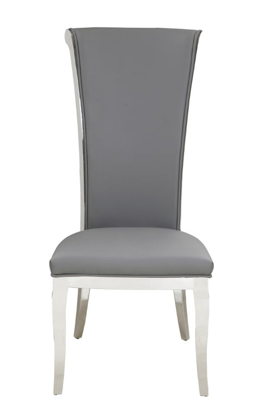 Chintaly - Joy Contemporary High-Back Side Chair (Set of 2) - JOY-SC-GRY-PU veiw 2
