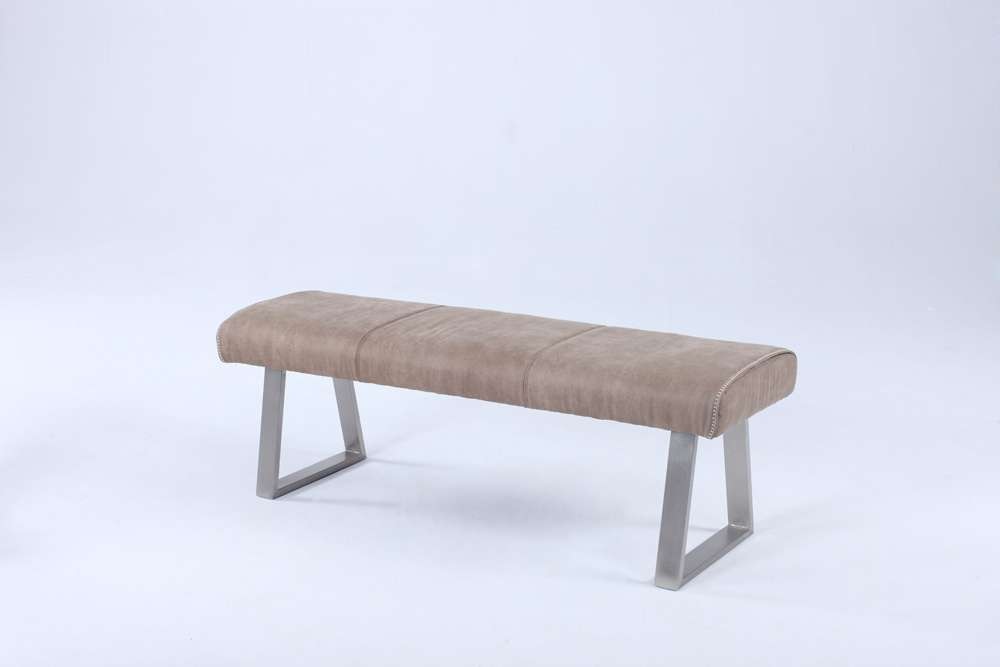 Chintaly - Kalinda Bench Chair in Grey Fabric - KALINDA-BCH-GRY veiw 2