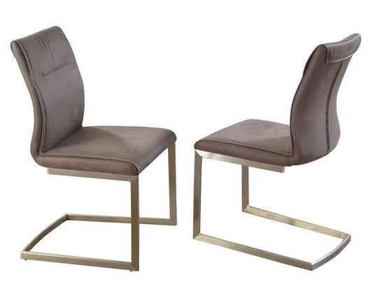 Chintaly - Kalinda Cantilever Side Chair (Set of 2) - KALINDA-SC-GRY veiw 2