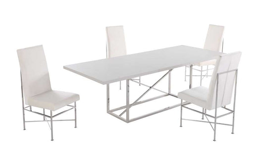 Chintaly - Kendall Contemporary Dining Set with Butterfly Extendable Table & 4 Side Chairs - KENDALL-5PC veiw 2