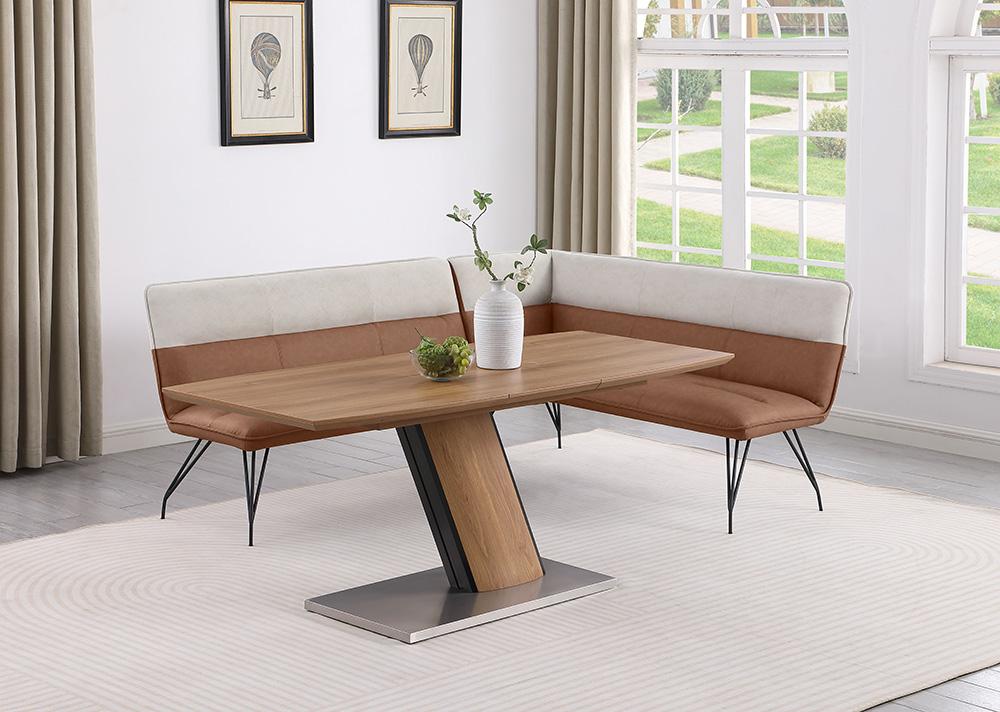 Chintaly - LILLIAN - 2-Tone Nook w/ Steel Legs - LILLIAN-NOOK-2TONE veiw 8