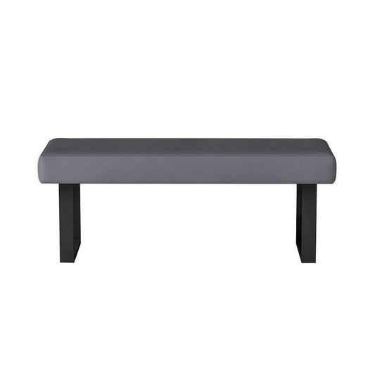 Chintaly - Linden - Upholstered Bench w/ Steel Legs - LINDEN-BCH-GRY veiw 2