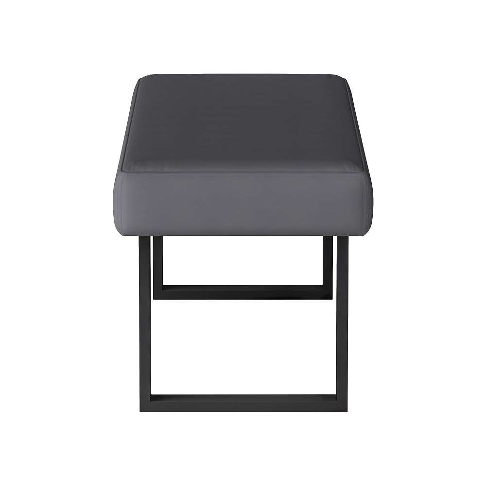 Chintaly - Linden - Upholstered Bench w/ Steel Legs - LINDEN-BCH-GRY veiw 4